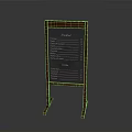 Sturdy Wooden Standing Menu Chalkboard Furniture With Frame And List Content