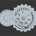 gear large gear small gear cast iron gear internal gear external gear bevel gear 3d model