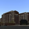 Modern Multi Story Residential Buildings In Urban Area With Greenery