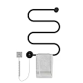 Bathroom Accessories Wall Mounted Heated Towel Rail with Grey Towel and Control Panel