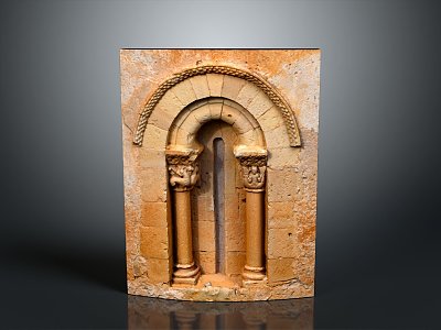 Gate House Stone Gate House Gate Post Stone Gate Post Ruin Gate Post Arch Stone Post Outdoor Articles Realistic 3d model