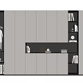 Modern Integrated Bookcase Interior Design With Light Colored Cabinets Open Shelves And Books