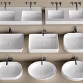 Modern wash basin wash basin counter basin faucet 3d model