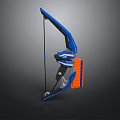 Blue And Black Toy Bow With Orange Arrows For Kids Household Play