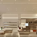 MUZIJIE Store With Grey Wall Layered Shelves Flower Vases And Decorative Items On Display Counter