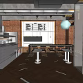 SU model of grid bar 3d model
