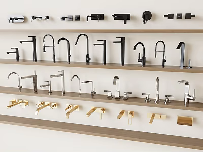 Modern faucet stainless steel faucet sink faucet 3d model