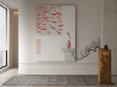 New Chinese Decorative Painting 3d model