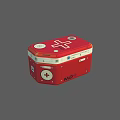 Red Medical First Aid Box with White Cross Symbol and MD Logo Design