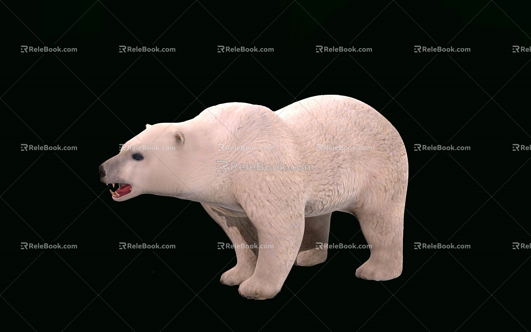 Modern polar bear 3d model