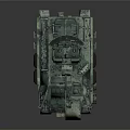 Detailed Modern Military Armored Tank With Camouflage Turret Tracks And Equipment