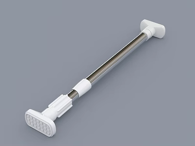 Modern White Shower Bar With Metal Rod And Spray Nozzle Head Design 3d model