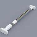 Modern White Shower Bar With Metal Rod And Spray Nozzle Head Design