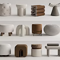 Stylish Ottoman Designs With Various Shapes Colors And Materials For Home Decor