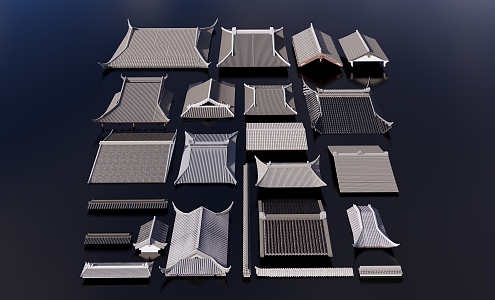 Chinese eaves 3d model