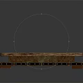 Elegant Wooden Platform Furniture With Red Decorative Railings And Solid Wood Material