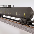 Black Railway Tank Car With Ladder Railing And Number MLX 701884