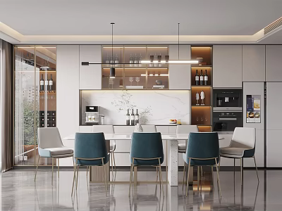 Light Luxury Restaurant 3d model