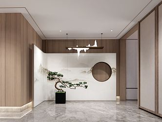 New Chinese Aisle Hotel Entrance Aisle 3d model