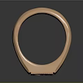 Elegant Rose Gold Square Ring With Sun Moon Star Engraved Design