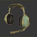 Mint Green and Black Headphones Audio with Adjustable Headband Comfortable Ear Cups and Microphone