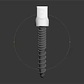 High Quality Metal Screw With Threaded Design And Slotted Head For Hardware Tools 3d model