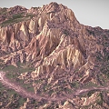 mountain plain canyon valley mountain slope mountain terrain cliff mountain peak 3d model