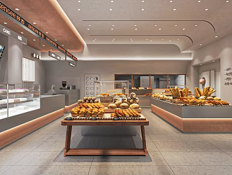 Modern Bakery Sweet Shop Cake Shop Baking Shop Shelf Cash Register Freezer Bread Cabinet Display Cabinet 3d model