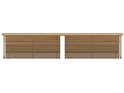 Natural Wood Venetian Blinds In Warm Brown For Home Window Decoration Design 3d model