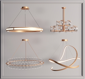 Light Luxury Chandelier 3d model