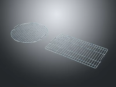 Household Metal Grids With Round And Rectangular Shapes For Daily Use 3d model