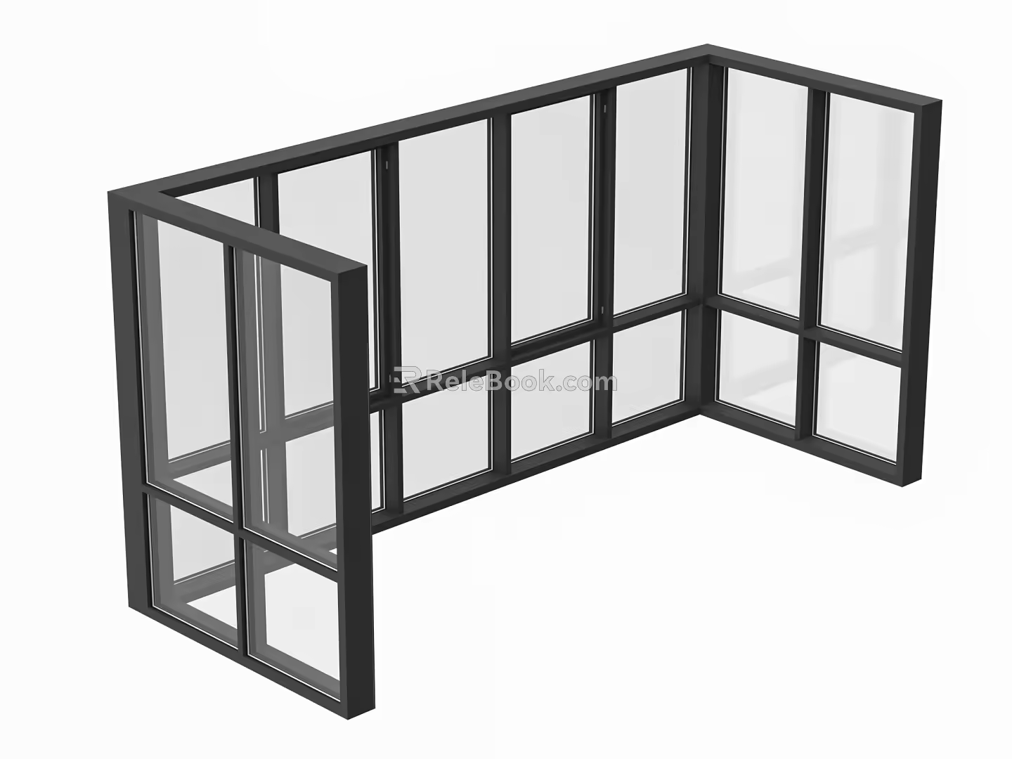 modern floor-to-ceiling windows glass curtain wall architectural curtain wall glass doors and windows partition floor-to-ceiling windows architectural windows 3d model