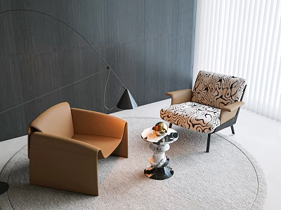 Italian Single Chair Single Sofa Casual Single Chair minotti Italian Sofa 3d model