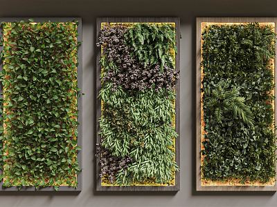 Modern Plant Wall Green Plant Wall Landscape Green Plant Wall Hanging Decoration Vertical Green Wall Decoration Plant Painting Landscape Green Plant Wall model