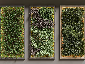 Modern Plant Wall Green Plant Wall Landscape Green Plant Wall Hanging Decoration Vertical Green Wall Decoration Plant Painting Landscape Green Plant Wall 3d model