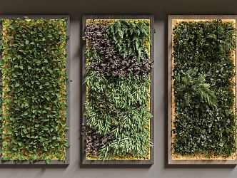 Modern Plant Wall Green Plant Wall Landscape Green Plant Wall Hanging Decoration Vertical Green Wall Decoration Plant Painting Landscape Green Plant Wall 3d model