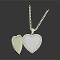Stylish Open Heart Pendant Necklace With Diamond Accents And Gold Chain Design