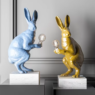 Modern Alien Table Lamp Rabbit Sculpture Table Lamp 3d model