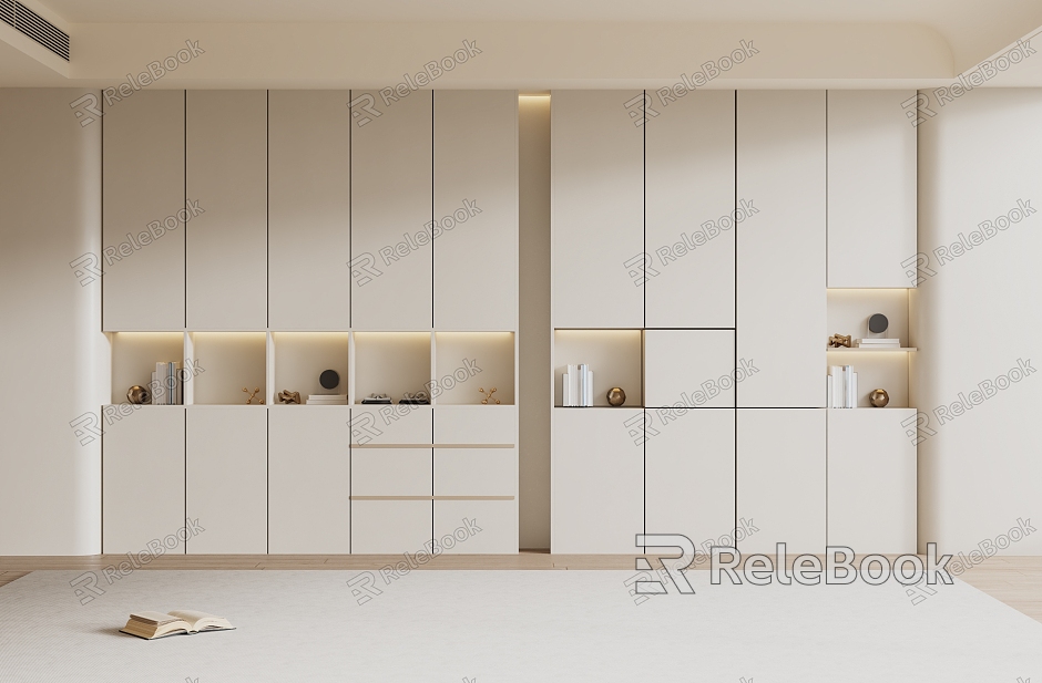 Cream Style Wardrobe Modern Wardrobe Bedroom Wardrobe Cloakroom Wardrobe Finished Wardrobe model