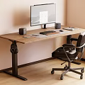 Modern Computer Desk E-Sports Table and Chair Lifting Table 3d model