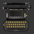 Vintage Corona Typewriter With Classic Black Metal Body And Retro Mechanical Keys