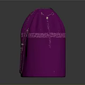 Purple Satin Drawstring Bag For Daily Life Essentials With Elegant Design