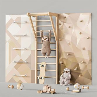 Modern Amusement Equipment Children's Toy Equipment Climbing Wall Climbing Wall Children's Climbing Toys Children's Toy Room Children's Fitness Equipment Children's Toys 3d model