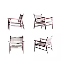 Stylish Leisure Chairs With Woven Seats And Wooden Frames In Various Colors