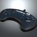 Black Ergonomic Computer Game Controller With Responsive Buttons And Precise Joystick For PC Gaming 3d model