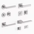 Modern door handle door handle combination 3d model