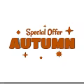 Special Offer Autumn Themed Promotion Featuring Shiny Decorative Stars Design