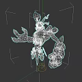 Flame Elemental Character And Creature With Burning Limbs Horned Head And Glowing Core