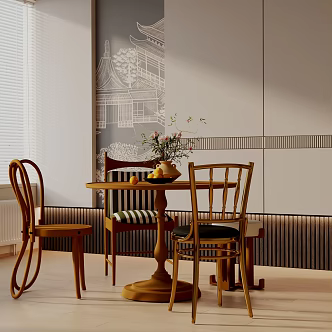 Modern table combination 3d model