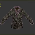 Worn Green Military Style Jacket With Multiple Pockets For Daily Use 3d model